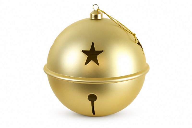 Picture of Bauble Bell 20cm Matt Gold